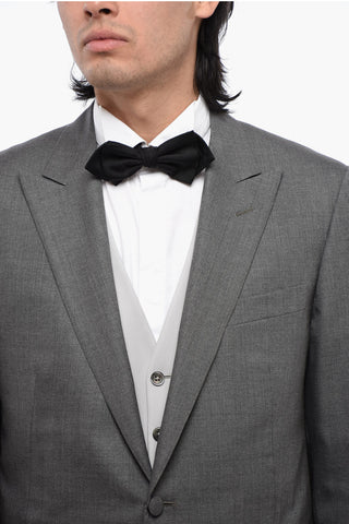 Virgin Wool and Silk CERIM.LEADER Ceremony Groom with Peak Lapel