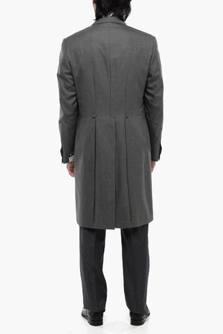 Virgin Wool and Silk CERIM.LEADER Ceremony Groom with Peak Lapel