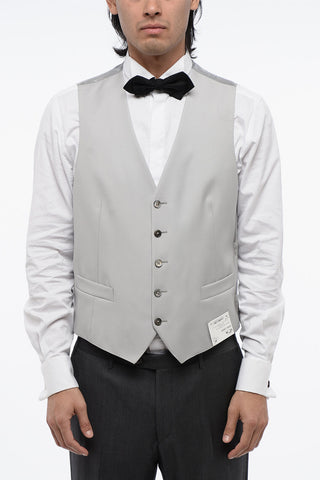 Virgin Wool and Silk CERIM.LEADER Ceremony Groom with Peak Lapel