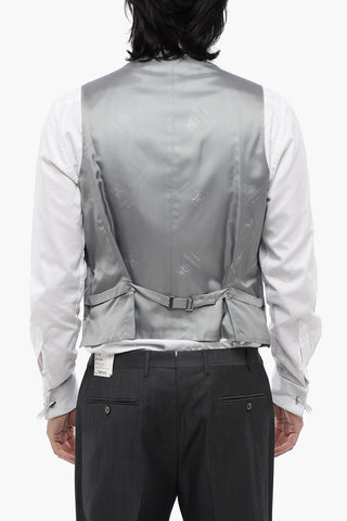 Virgin Wool and Silk CERIM.LEADER Ceremony Groom with Peak Lapel