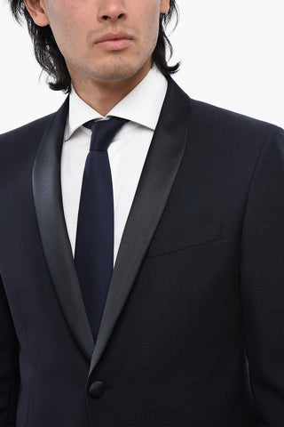 CC COLLECTION Virgin Wool Tux Jacket, Two Vents, Shawl Collar