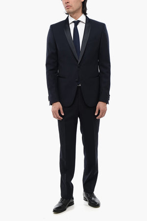 CC COLLECTION Virgin Wool Tux Jacket, Two Vents, Shawl Collar