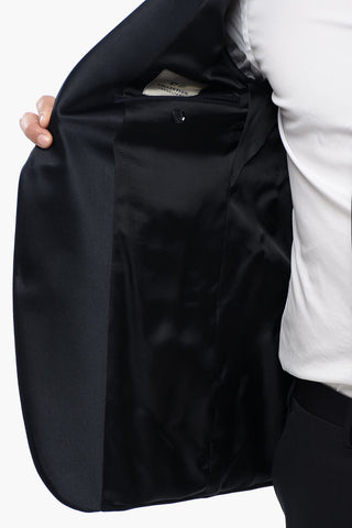 CC COLLECTION Virgin Wool Tux Jacket, Two Vents, Shawl Collar