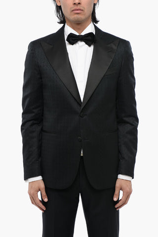 CC COLLECTION Blazer Jacquard CERIMONIA REWARD con Rever a Lancia in Satin