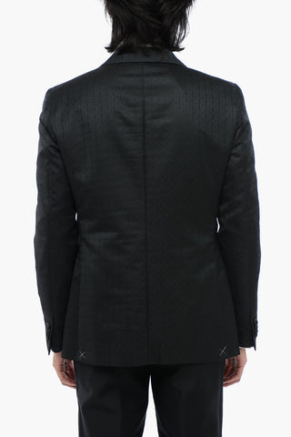 CC COLLECTION Blazer Jacquard CERIMONIA REWARD con Rever a Lancia in Satin