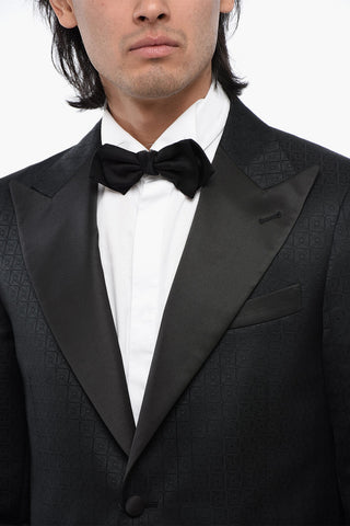 CC COLLECTION Blazer Jacquard CERIMONIA REWARD con Rever a Lancia in Satin