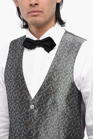 Silk Vest ACADEMY CERIMO with Botanical Motif