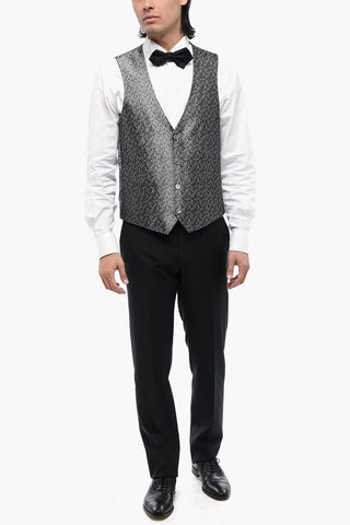 Silk Vest ACADEMY CERIMO with Botanical Motif