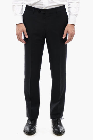 Virgin Wool Blend ACADEMY Mid-rise Pants