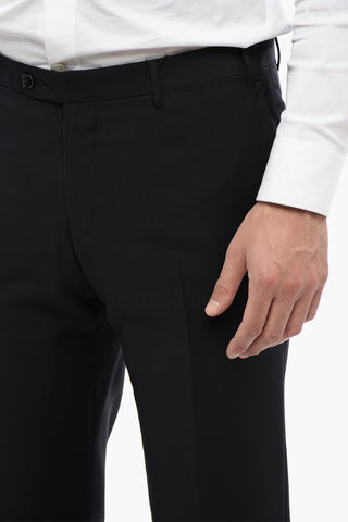 Virgin Wool Blend ACADEMY Mid-rise Pants