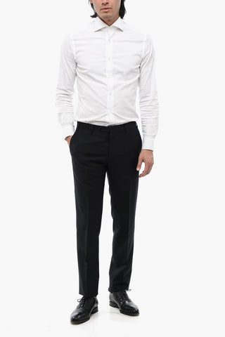Virgin Wool Blend ACADEMY Mid-rise Pants
