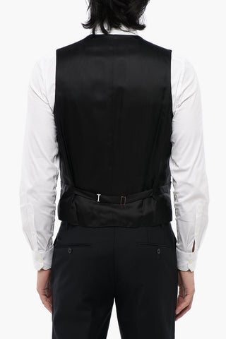 CC COLLECTION Gilet in Misto Lana Vergine con martingala