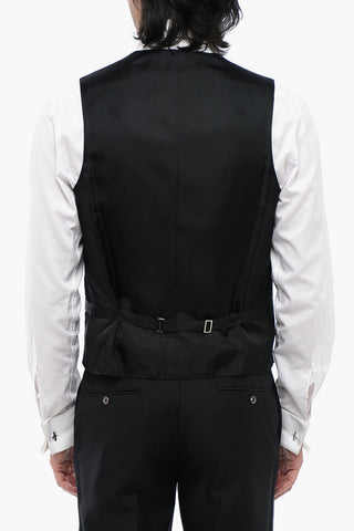 Silk Vest ACADEMY CERIMO Embroidered with 4 Buttons