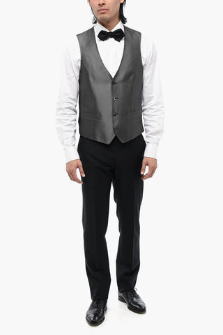 Silk Vest ACADEMY CERIMO Embroidered with 4 Buttons