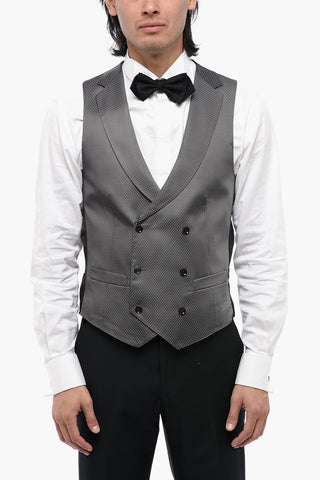 CC COLLECTION Virgin Wool Double-Breasted Waistcoat REWARD CERIMONIA