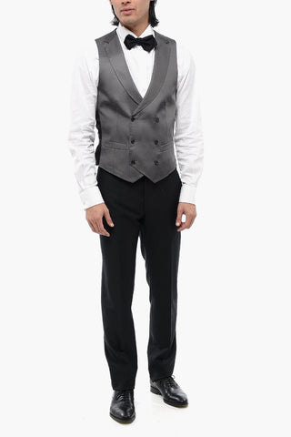 CC COLLECTION Virgin Wool Double-Breasted Waistcoat REWARD CERIMONIA