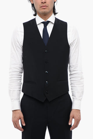 CC COLLECTION Virgin Wool Waistcoat with Martingale