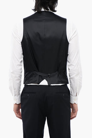 CC COLLECTION Virgin Wool Waistcoat with Martingale