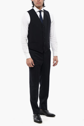 CC COLLECTION Virgin Wool Waistcoat with Martingale