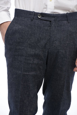 Slim Fit Linen Blend Chino Pants