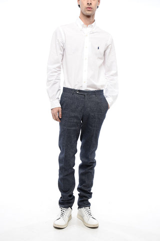 Slim Fit Linen Blend Chino Pants