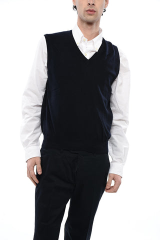 Knitted V-neckline Vest