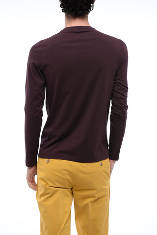 T-shirt in Cotone Stretch con Stampa Floccata
