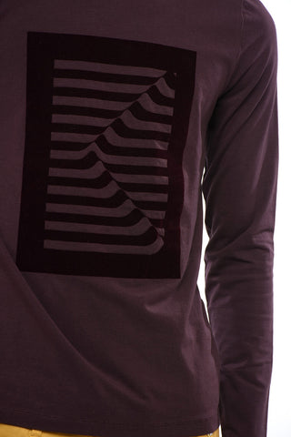 Stretch-cotton T-shirt with Flocked Print