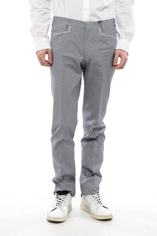 Cotton LEADER Pants with Hopsack Motif