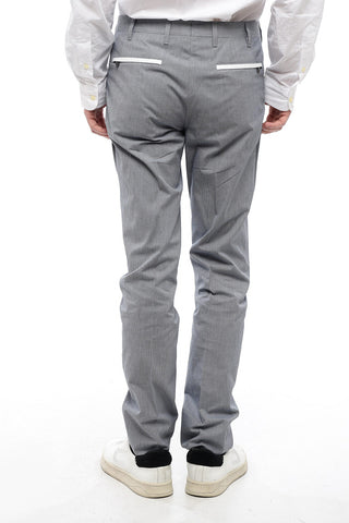 Cotton LEADER Pants with Hopsack Motif