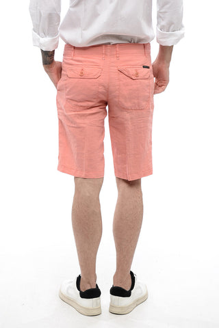 Bermuda-Shorts aus Leinen mit Kordelzug