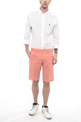 Bermuda-Shorts aus Leinen mit Kordelzug