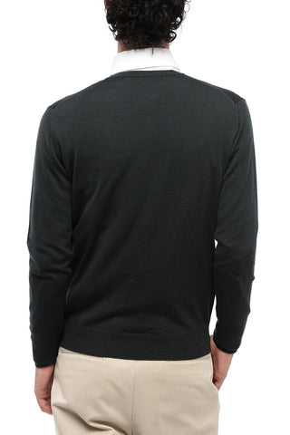 Maglia in Lana Vergine con Scollo a V