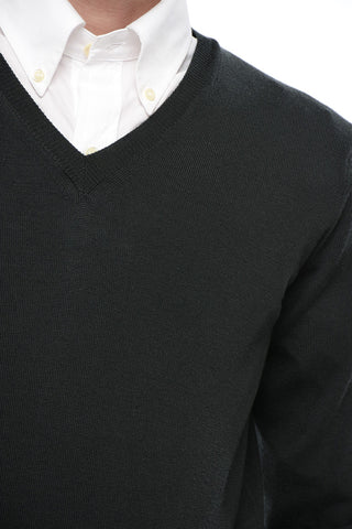 Maglia in Lana Vergine con Scollo a V