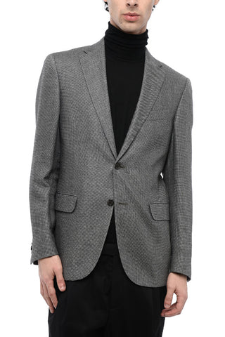 CC COLLECTION Blazer Monopetto in Misto Cashmere Bird's Eye