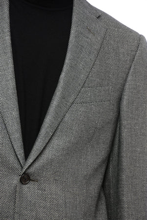 CC COLLECTION Blazer Monopetto in Misto Cashmere Bird's Eye