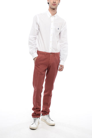 Cotton Pants with Buttons Detailing