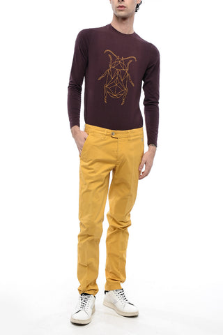 ID Pantaloni Chino in Cotone Stretch con Passanti