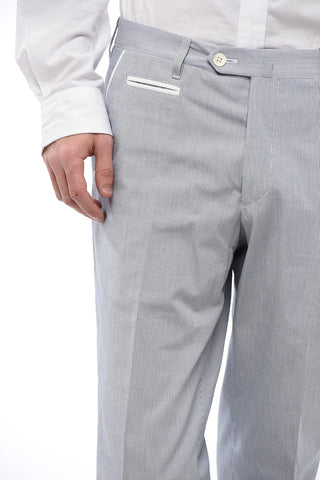 Cotton Pinstriped LEADER Pants