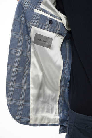 Giacca a 2 Bottoni GATE Motivo Plaid due Spacchi Revers Classico