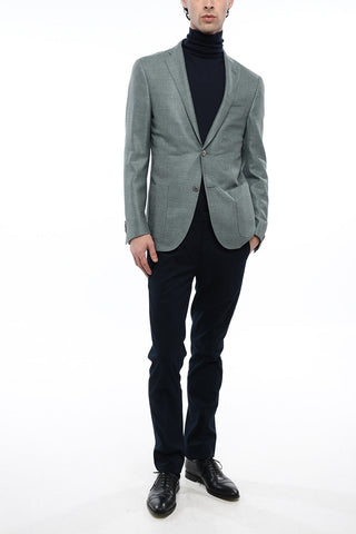 Half-Lined Silk-Blend Blazer with Patch Pockets