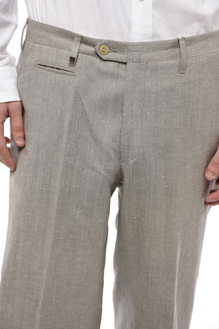 Linen Blend LEADER Pants with Flush Pockets