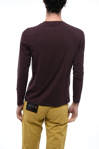 Stretch-cotton T-shirt with Contrasting Print