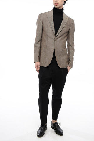 CC COLLECTION Flax Blend Half-lined Blazer