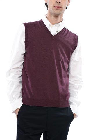 Knitted V-neckline Vest