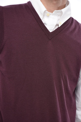 Knitted V-neckline Vest