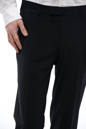 pantalone ACADEMY in lana vergine a vita regolare