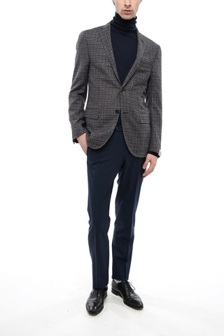 Gun Club Check Side Vents Notch Lapel 2-Button Blazer