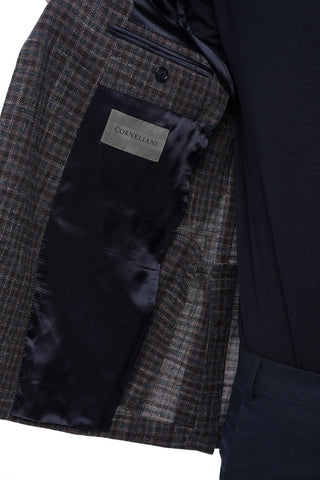 Gun Club Check Side Vents Notch Lapel 2-Button Blazer