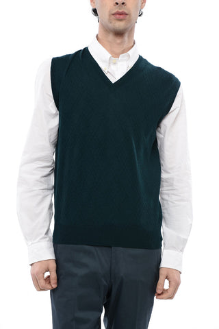 Knitted V-neckline Vest